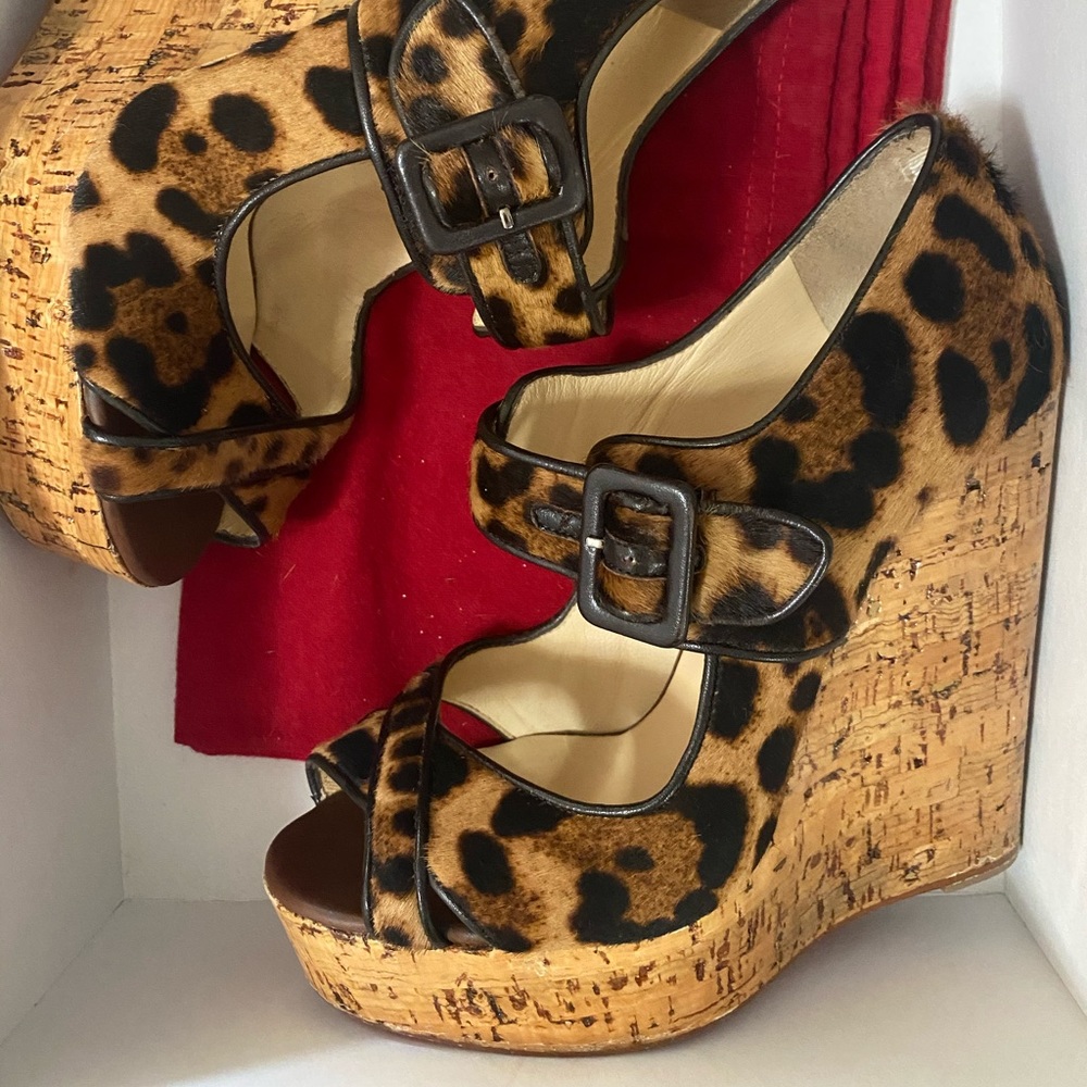 Christian Louboutin cheetah leopard platforms